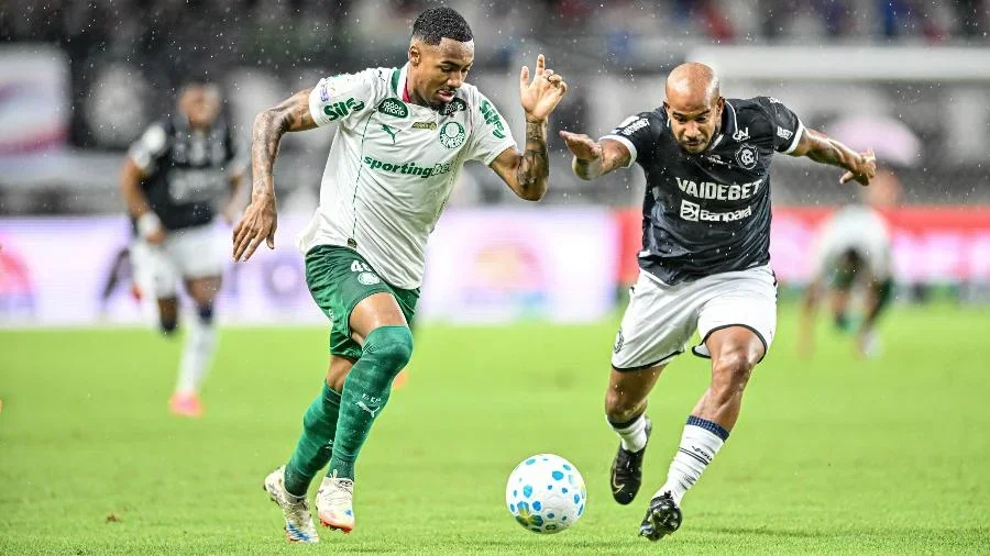 Allan e Patrick durante Remo x Palmeiras, pelo Brasileirão